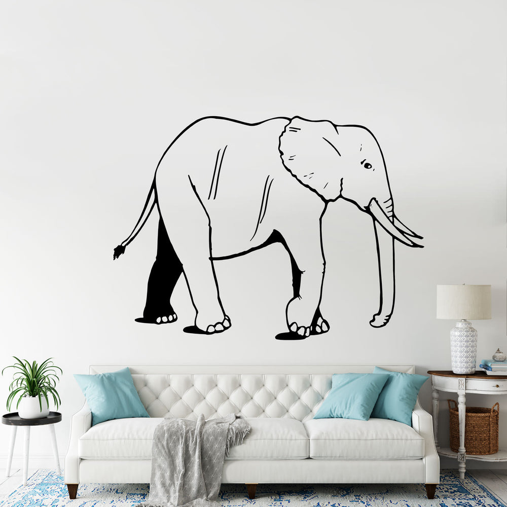 Wandtattoo Elefant – Stilvolle Safari Deko für das Wohnzimmer | XXL Wandaufkleber Tiermotiv" - Sunnywall - Individualität trifft Design