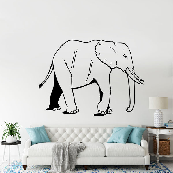 Wandtattoo Elefant – Stilvolle Safari Deko für das Wohnzimmer | XXL Wandaufkleber Tiermotiv" - Sunnywall - Individualität trifft Design