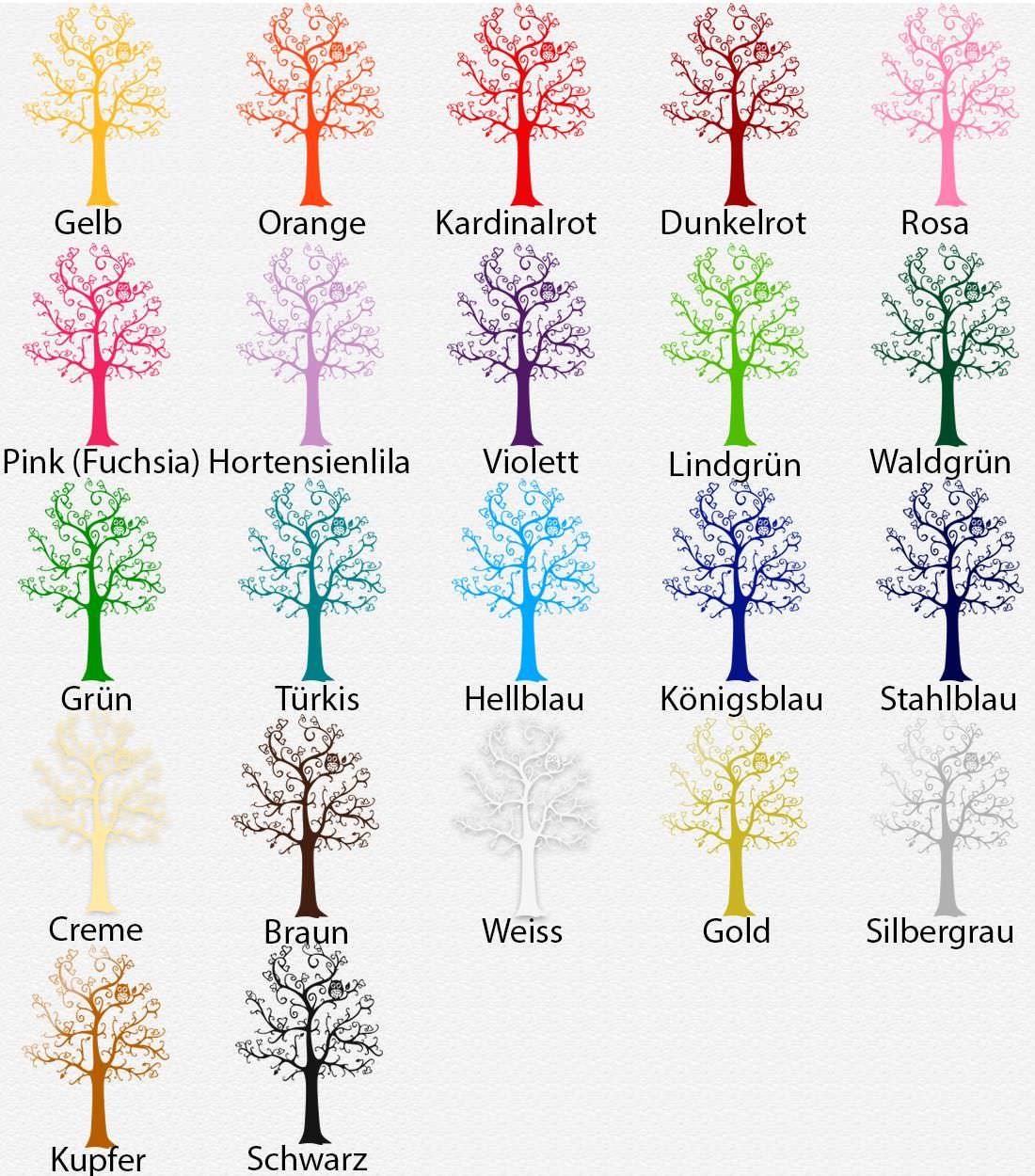 Wandtattoo Magischer Baum mit Eule und Äste in Herzform | Kinderzimmer - Sunnywall - Individualität trifft Design