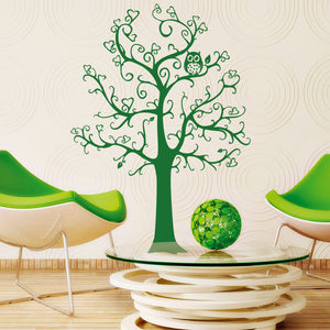 Wandtattoo Magischer Baum mit Eule und Äste in Herzform | Kinderzimmer - Sunnywall - Individualität trifft Design