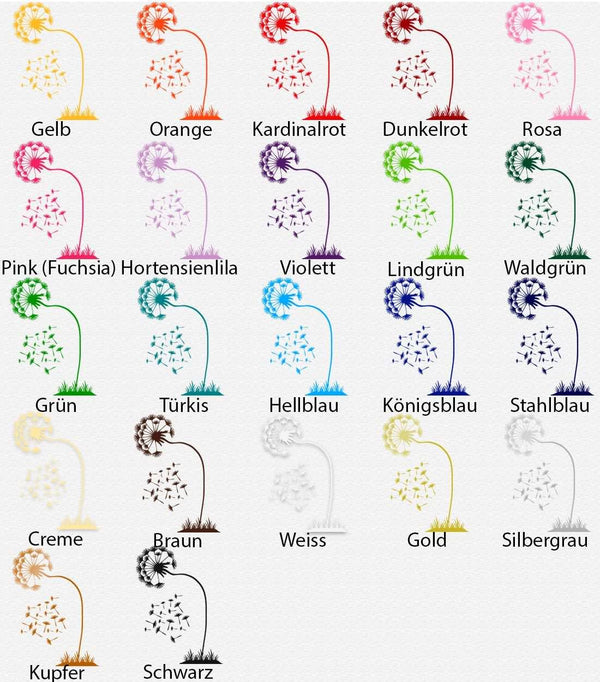Wandaufkleber Wandtattoo Pusteblume Blowball Butterblume - Sunnywall - Individualität trifft Design