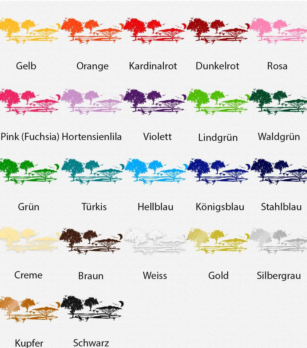 Wandtattoo Australien Skyline - Outback Känguru, Koala und Emu | Australische Wildnis für deine Wanddekoration - Sunnywall - Individualität trifft Design