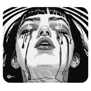 Gaming Mauspad XXL Crying Girl Black n White 90x40 | 80x30 | 45x40 cm 4mm Premium