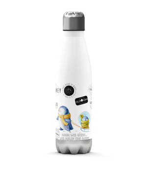 Thermosflasche 500 ml – Pinguin Komm wir gehen eine Sonne malen - Sunnywall - Individualität trifft Design