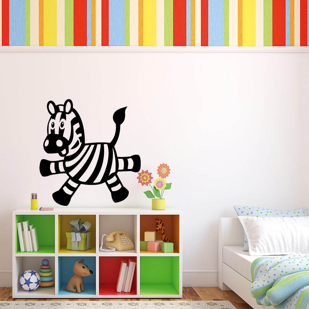 Wandtattoo Zebra – Süßer Wandaufkleber für Kinderzimmer & Babyzimmer | Tiermotiv Safari-Deko - Sunnywall - Individualität trifft Design