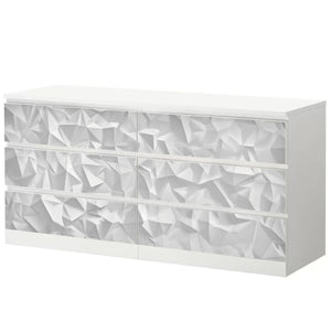 Möbelfolie passend für IKEA Malm Kommode Origami Papier Schrankfolie - Sunnywall - Individualität trifft Design