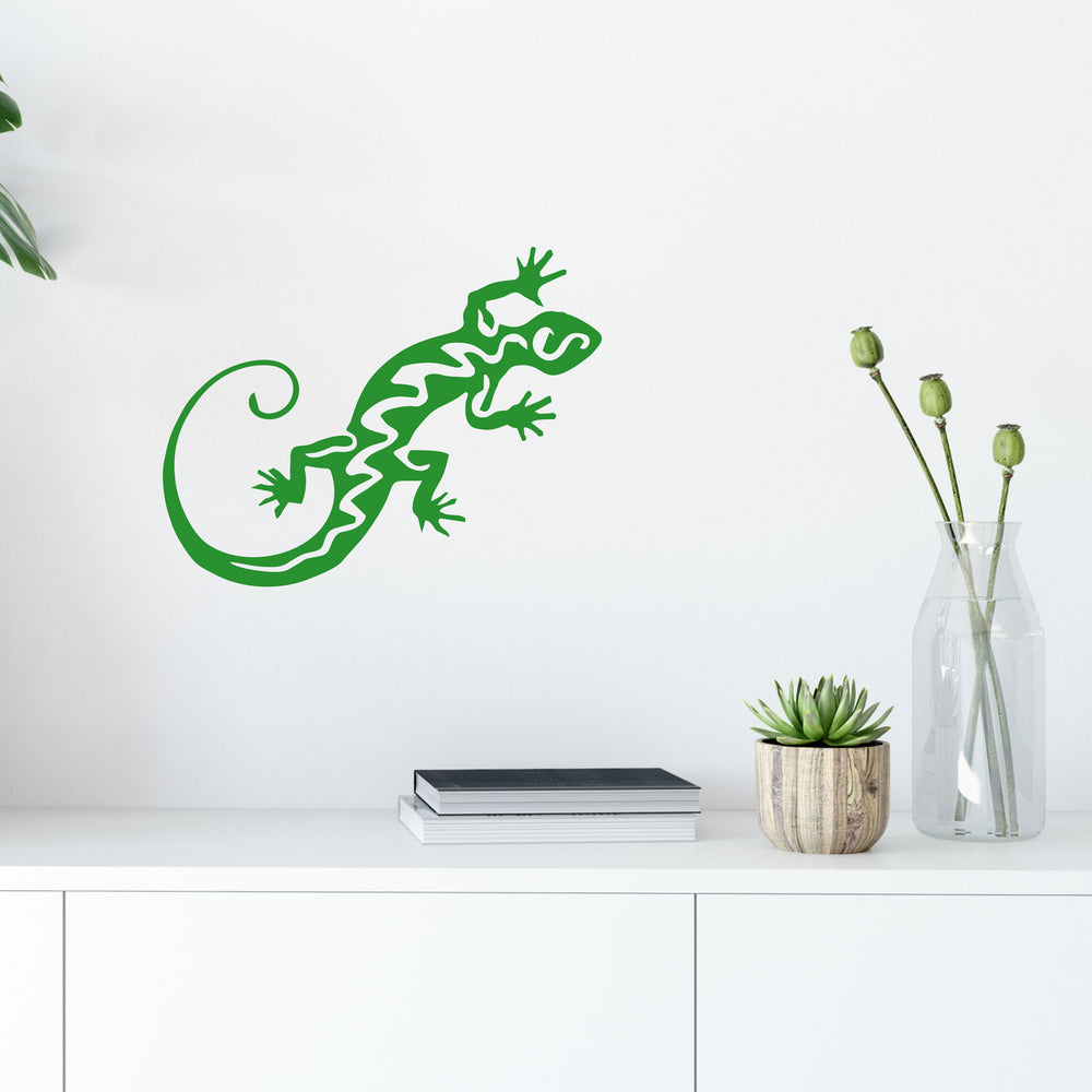Wandtattoo Echse – Stylischer Gecko im Dschungel-Design | Exotische Wanddekoration für dein Zuhause - Sunnywall - Individualität trifft Design