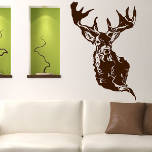 Wandtattoo Hirsch – Majestätisches Hirschmotiv in Rauchoptik | Mystisch und moderne Tier-Wanddeko für Wohnzimmer & Schlafzimmer“ - Sunnywall - Individualität trifft Design