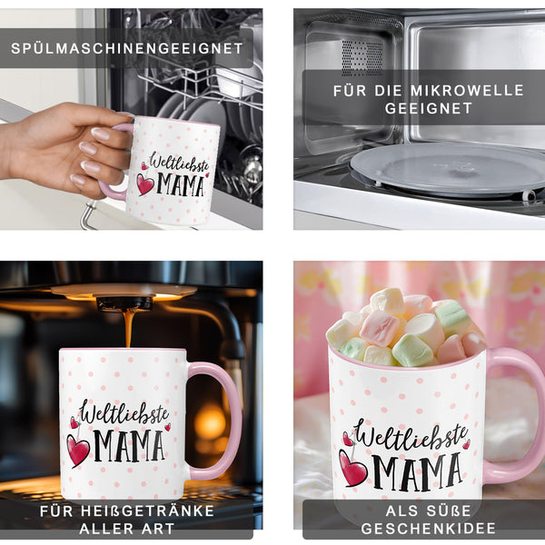 Weltliebste Mama – Tasse und Kissen - Sunnywall - Individualität trifft Design