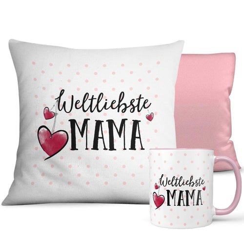 Weltliebste Mama – Tasse und Kissen - Sunnywall - Individualität trifft Design