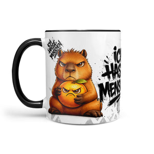 Capybara Ich hasse Menschen Tasse schwarz Links