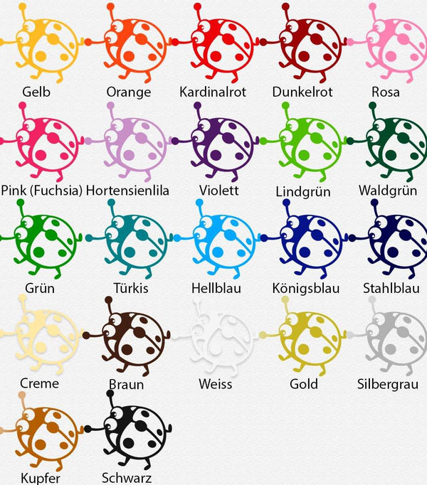 Wandtattoo Marienkäfer – Niedlicher Wandaufkleber für das Kinderzimmer - Sunnywall - Individualität trifft Design