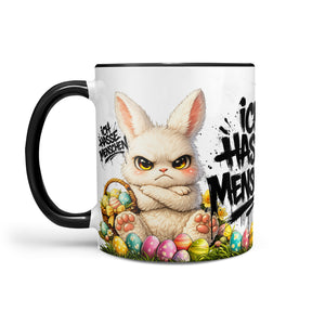 Osterhase Ich hasse Menschen Tasse Schwarz Links