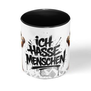 Otter Ich hasse Menschen Tasse Schwarz Seite
