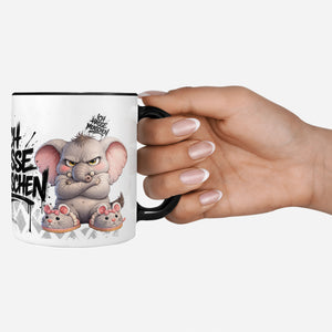 Elefant Tasse Ich hasse Menschen Schwarz Produktbild Kaffeetasse deko