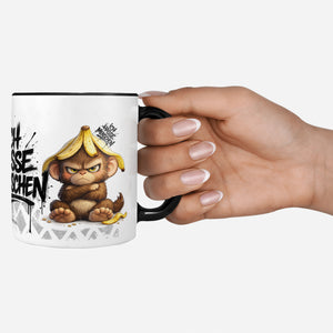 Affe Tasse Ich hasse Menschen Kaffeetasse Schwarz Produktbild deko