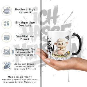 Schaf Ich hasse Menschen Tasse Schwarz Produktbild Datenblatt