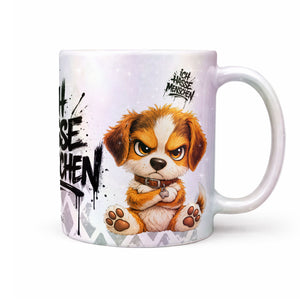 Produktbild Ich hasse Menschen Hund Tasse Perlmutt Front