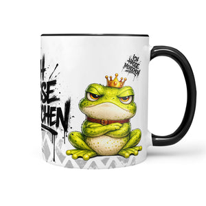 Ich hasse Menschen Frosch Tasse schwarz Front