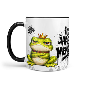 Ich hasse Menschen Frosch Tasse schwarz links