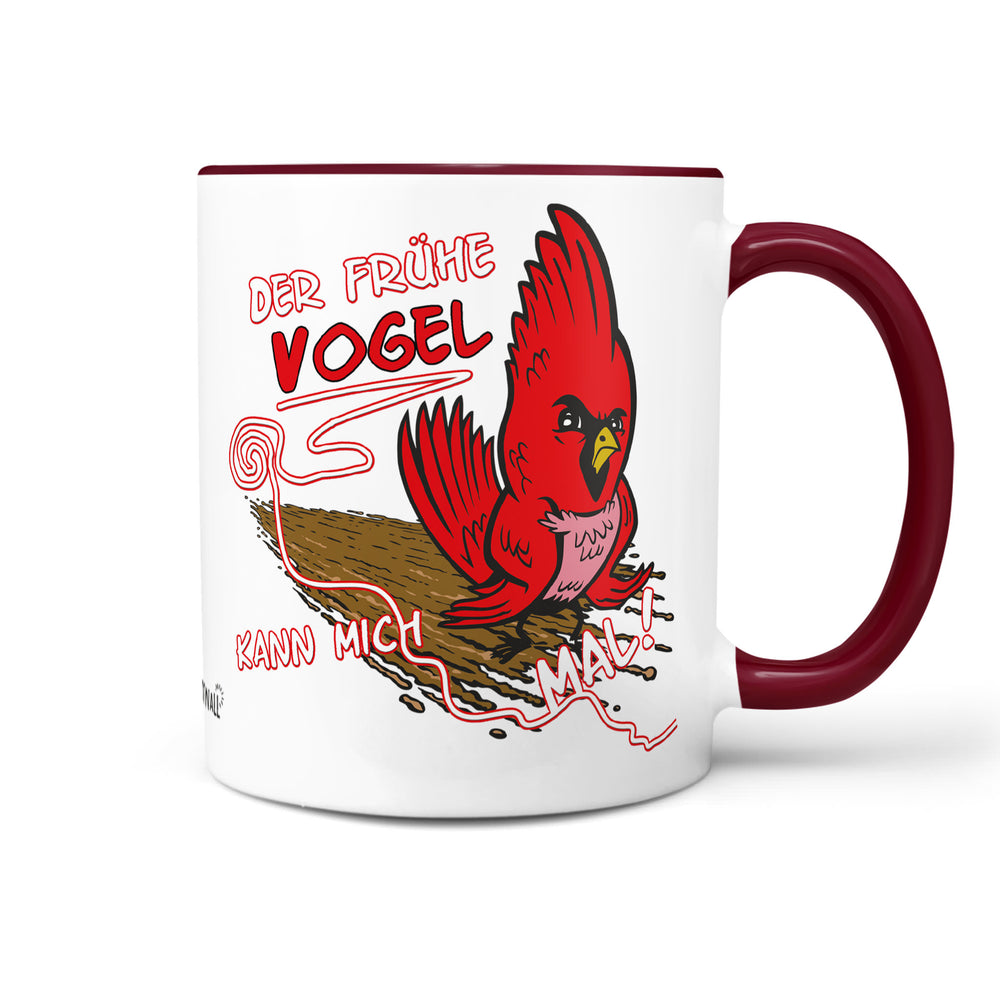 Spruch Tasse Kaffeetasse Der frühe Vogel kann mich mal – Die perfekte Tasse für Morgenmuffel - Sunnywall - Individualität trifft Design