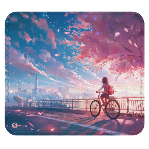 Gaming Mauspad XXL Sakura City Skyline Anime 90x40 | 80x30 | 45x40 cm 4mm Premiumdicke
