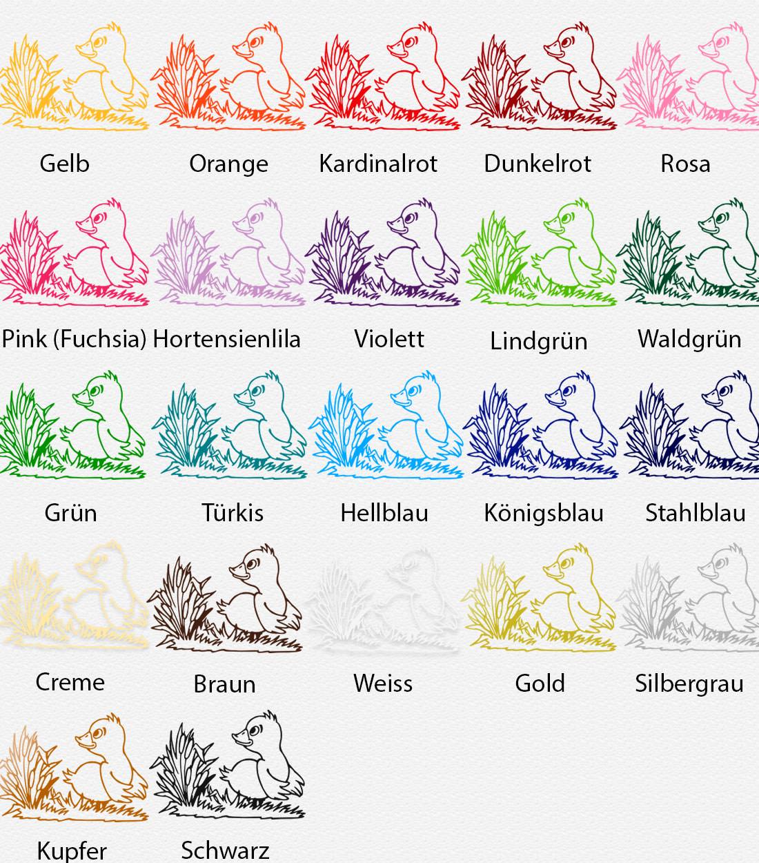 Wandtattoo Kleine Ente im Schilf – Niedlicher Wandaufkleber für das Kinderzimmer - Sunnywall - Individualität trifft Design