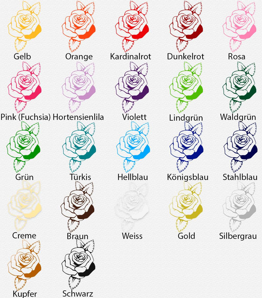 Wandtattoo Rose – Blüte im Tattoo-Style für stilvolle Wanddekoration - Sunnywall - Individualität trifft Design