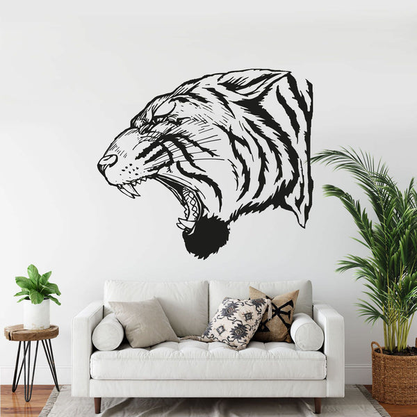 Wandtattoo Tiger – Dschungel Raubtier Wandaufkleber für Wohnzimmer | Wildes Tiermotiv - Sunnywall - Individualität trifft Design