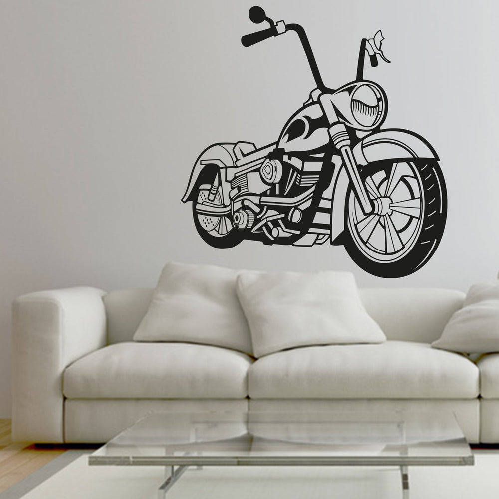 Wandtattoo Motorrad – Stylischer Biker Wandaufkleber für Garage, Wohnzimmer & Jugendzimmer - Sunnywall - Individualität trifft Design