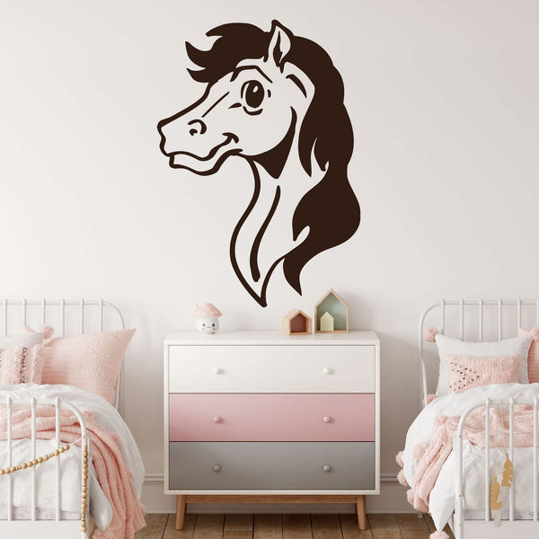 Wandtattoo Pferd – Pferdekopf als Wandaufkleber für das Kinderzimmer - Sunnywall - Individualität trifft Design