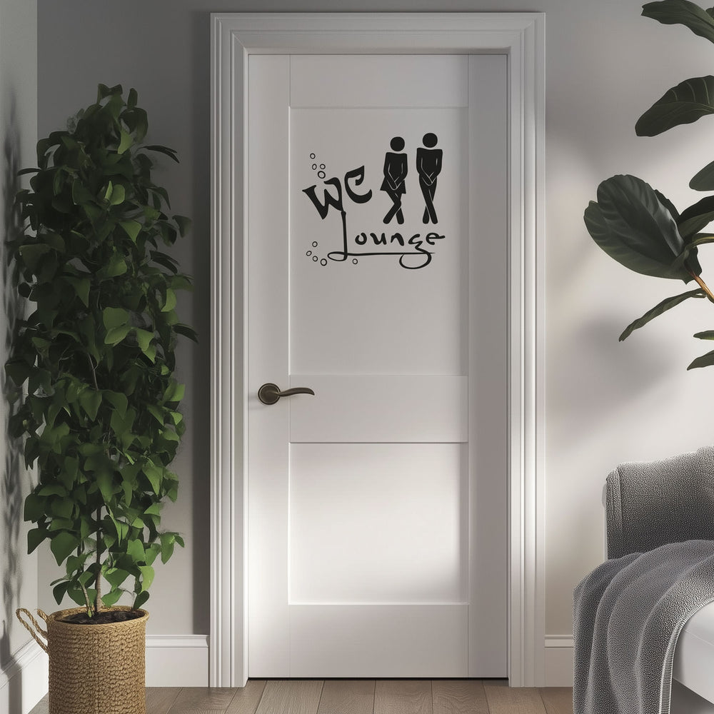 Wandtattoo WC Lounge - Türaufkleber oder Wandaufkleber für Bad und Toilette - Sunnywall - Individualität trifft Design