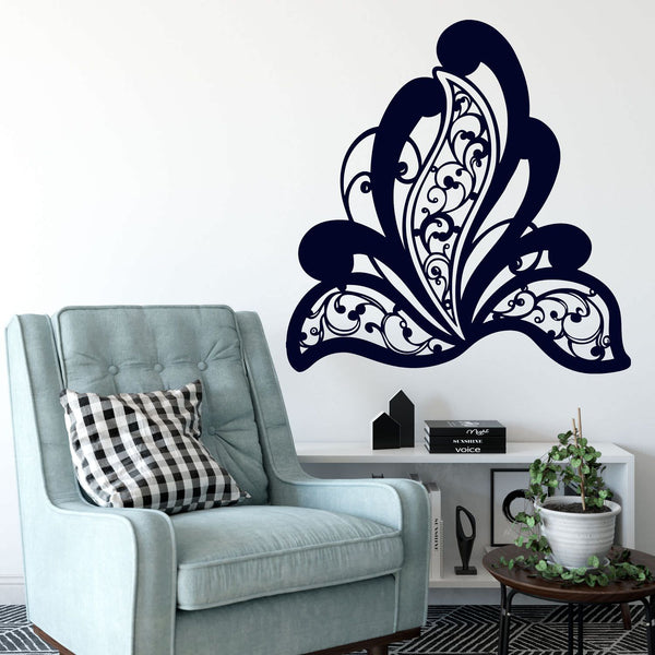 Wandtattoo Blumen Ornament – Florales Paisley Motiv im Yogi Style für Wohnzimmer & Yoga-Raum - Sunnywall - Individualität trifft Design