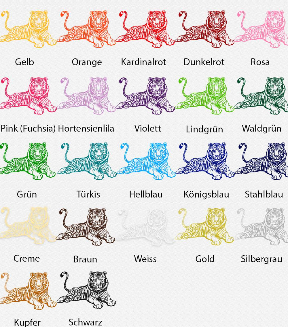 Wandtattoo  Tiger liegend – Dschungel Raubtier Wandaufkleber für Wohnzimmer | Wildes Tiermotiv - Sunnywall - Individualität trifft Design