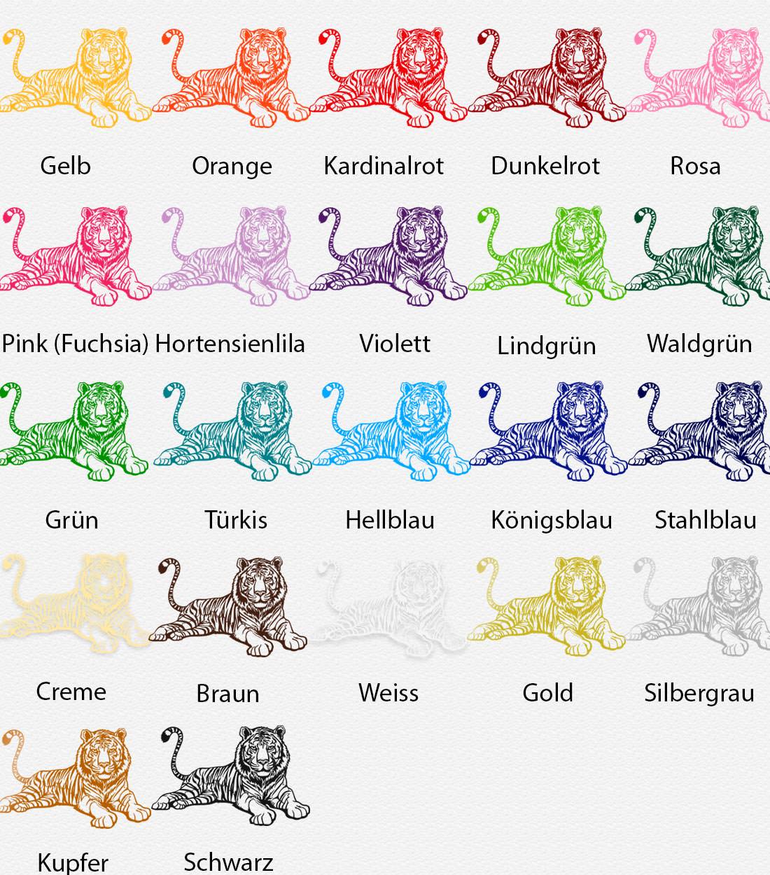 Wandtattoo  Tiger liegend – Dschungel Raubtier Wandaufkleber für Wohnzimmer | Wildes Tiermotiv - Sunnywall - Individualität trifft Design