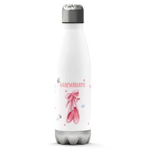 Thermosflasche 500 ml – Ballettschuhe mit Wunschname - Sunnywall - Individualität trifft Design
