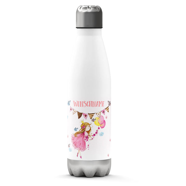 Thermosflasche 500 ml – Prinzessin mit Wunschname - Sunnywall® | Individualität trifft Design