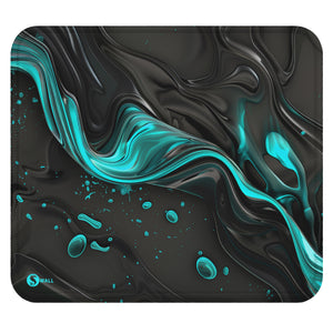 Gaming Mauspad XXL Liquid Stripe schwarz hellblau 90x40 | 80x30 | 45x40 cm PREMIUM-DICKE 4 MM