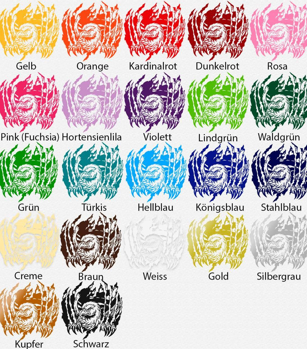 Wandtattoo Weißkopfadler – Majestätischer Adler mit Krallen & Wandriss-Effekt | Dynamische Tier-Deko - Sunnywall - Individualität trifft Design