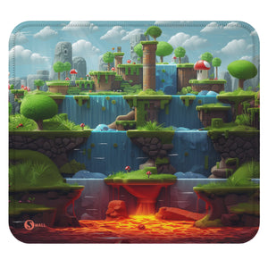 Gaming Mauspad XXL Game 2d World Jump´n Run 90x40 | 80x30 | 45x40 cm PREMIUM-DICKE 4 MM