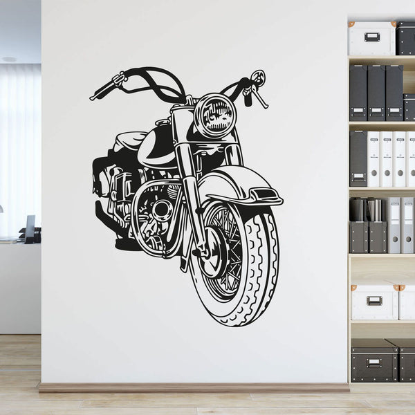 Wandtattoo Cruiser Motorrad – Stylisches Bike Schrägsicht | Wandaufkleber für Biker & Motorradfans - Sunnywall - Individualität trifft Design