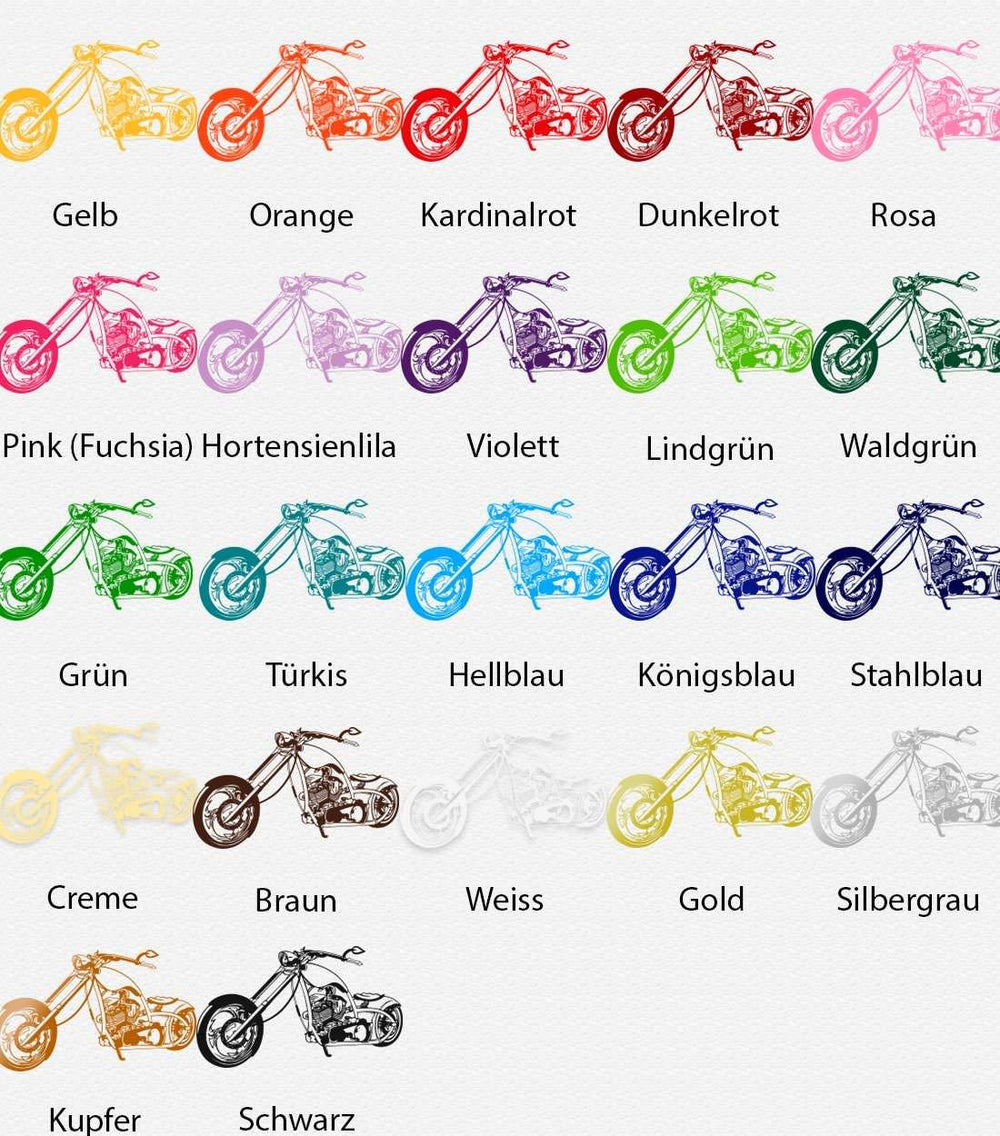 Wandtattoo Chopper Wheelspin Motorrad – Stylisches Bike Schrägsicht | Wandaufkleber für Biker & Motorradfans - Sunnywall - Individualität trifft Design