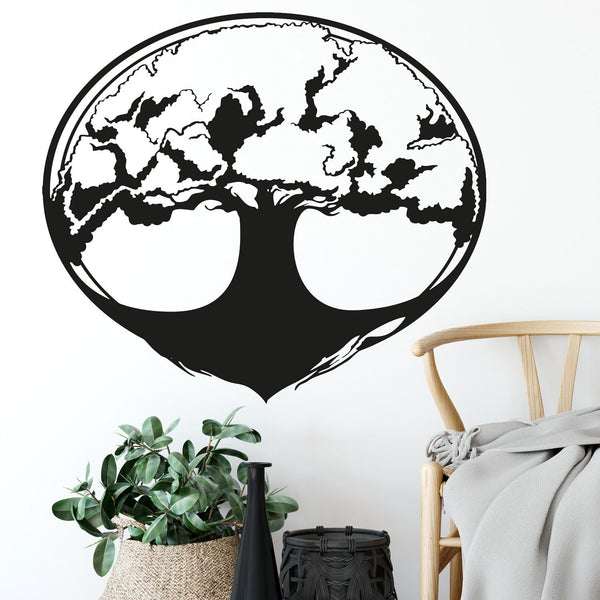 Wandtattoo Lebensbaum – Symbolischer Baum mit tiefen Wurzeln | Wandaufkleber für Natur- und Pflanzenliebhaber - Sunnywall - Individualität trifft Design