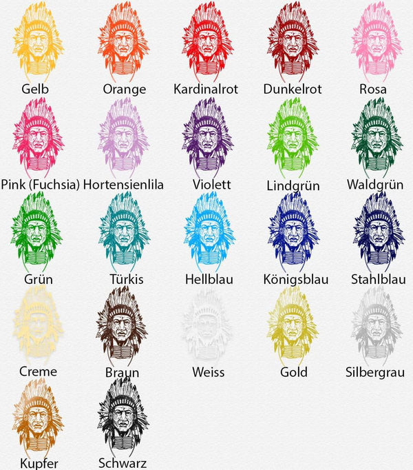 Wandtattoo Indianerkrieger – Majestätischer Krieger mit Federschmuck & Brustschutz | Ausdrucksstarker Wandaufkleber - Sunnywall - Individualität trifft Design