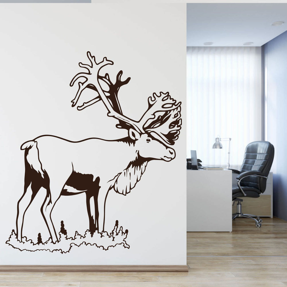 Wandtattoo Elch – Majestätischer Elch in der Wildnis | Wandaufkleber für Naturliebhaber - Sunnywall - Individualität trifft Design
