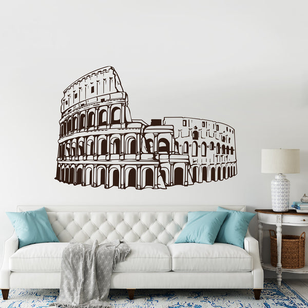 Wandtattoo Skyline Stadt ROM Panorama Kolosseum römisches Amphitheater Theater Italien - Sunnywall - Individualität trifft Design