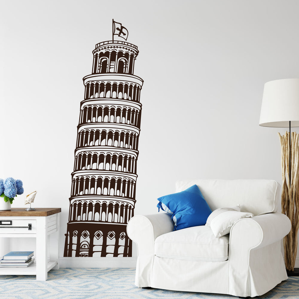 Wandtattoo Skyline Stadt PISA Panorama Italien - Schiefe Turm von Pisa - Sunnywall - Individualität trifft Design
