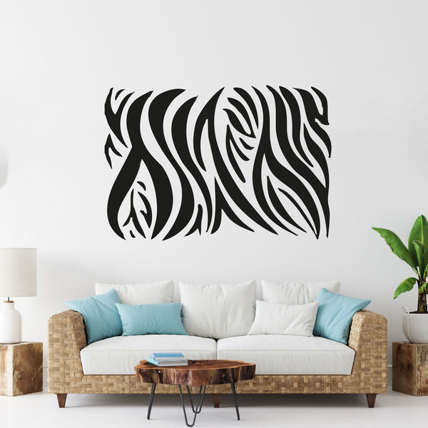 Wandtattoo – Afrika Zebra Muster | Exotisches Zebra Design für dein Wohnzimmer, Schlafzimmer oder Büro - Sunnywall - Individualität trifft Design