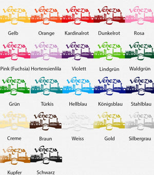 Wandtattoo Skyline Stadt VENEDIG Venezia Panorama Italien Sehenswürdigkeiten - Sunnywall - Individualität trifft Design