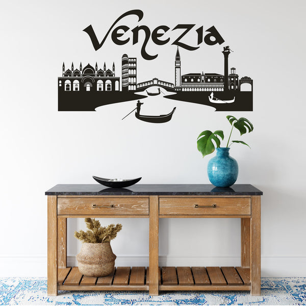 Wandtattoo Skyline Stadt VENEDIG Venezia Panorama Italien Sehenswürdigkeiten - Sunnywall - Individualität trifft Design